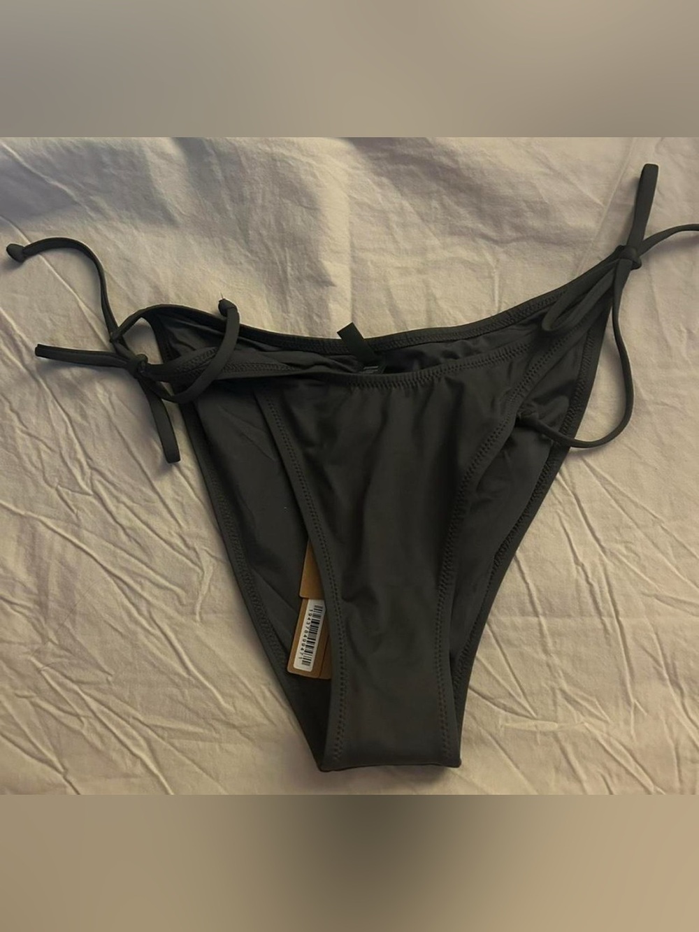 Skims Classic Black Tie-Side Bikini Bottom